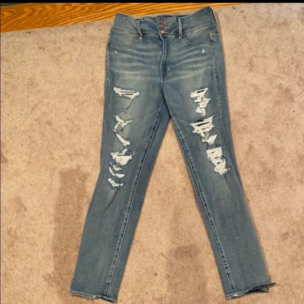 American Eagle super hi rise jeans